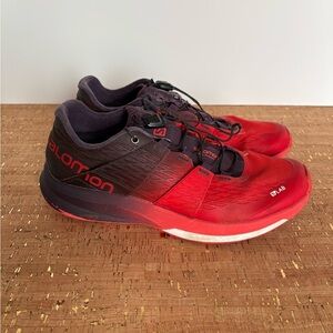 Salomon Red and Black Athletic Shoes